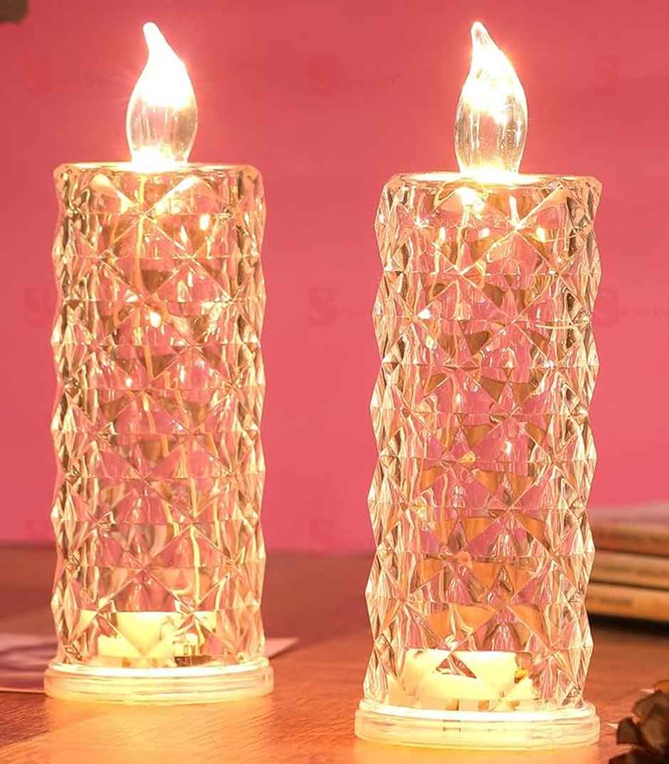 Acrylic LED Decorative Candle Light Smokeless Lamp | Hashwow