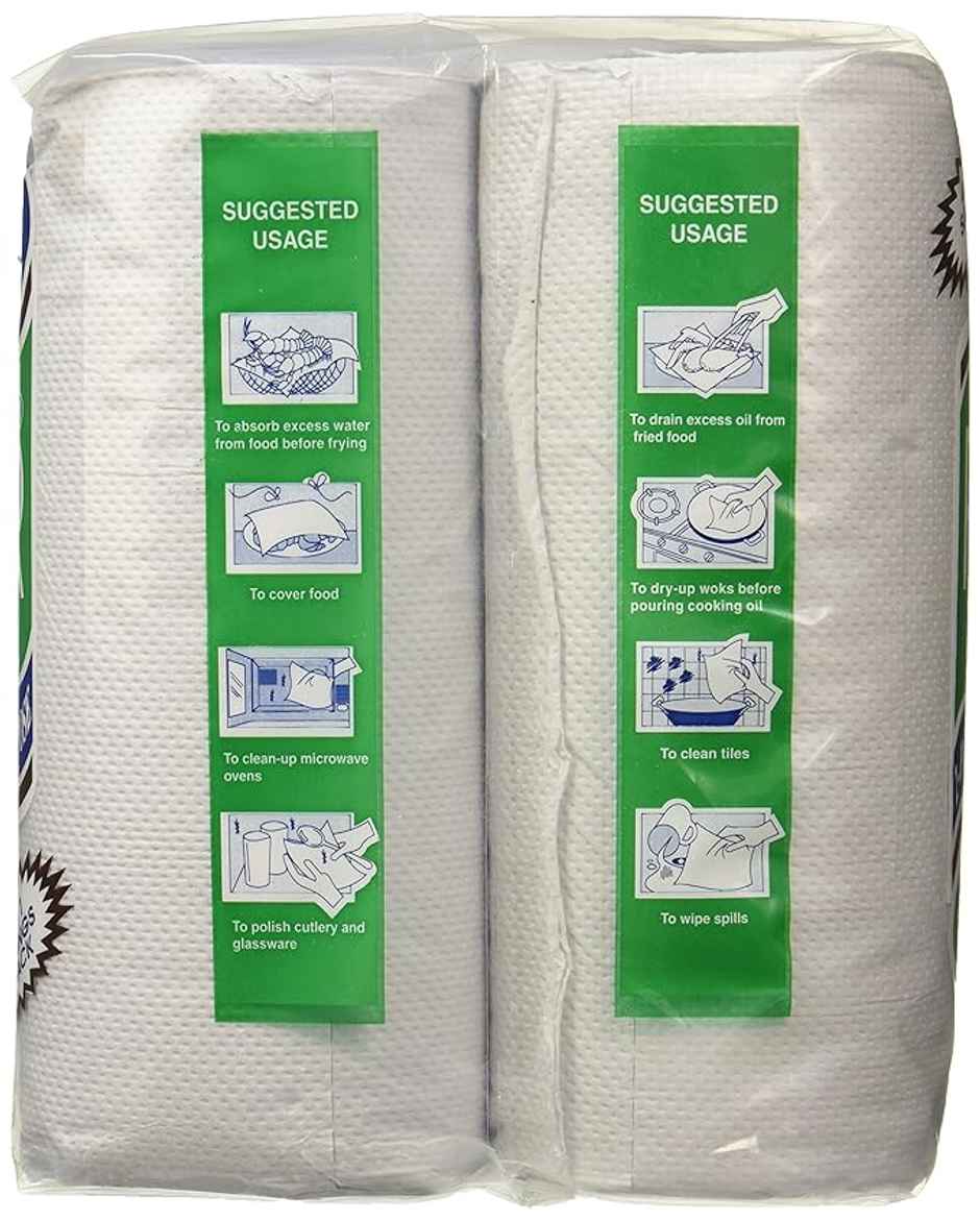 Premier Kitchen Towel Roll | Large 4 in 1 | 60 Pulls Per Roll