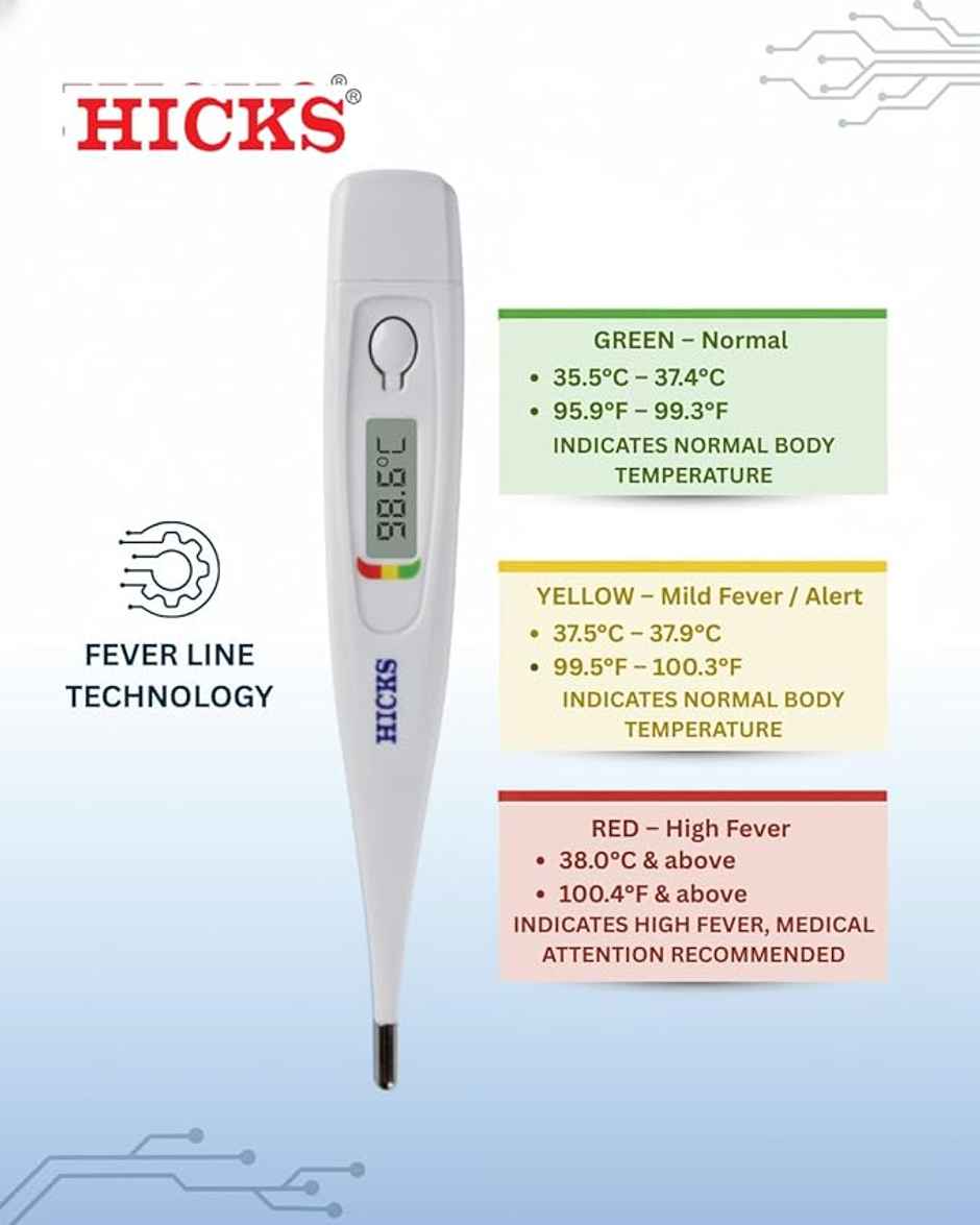 Hicks MT-401R Fast Read Digital Thermometer (White)