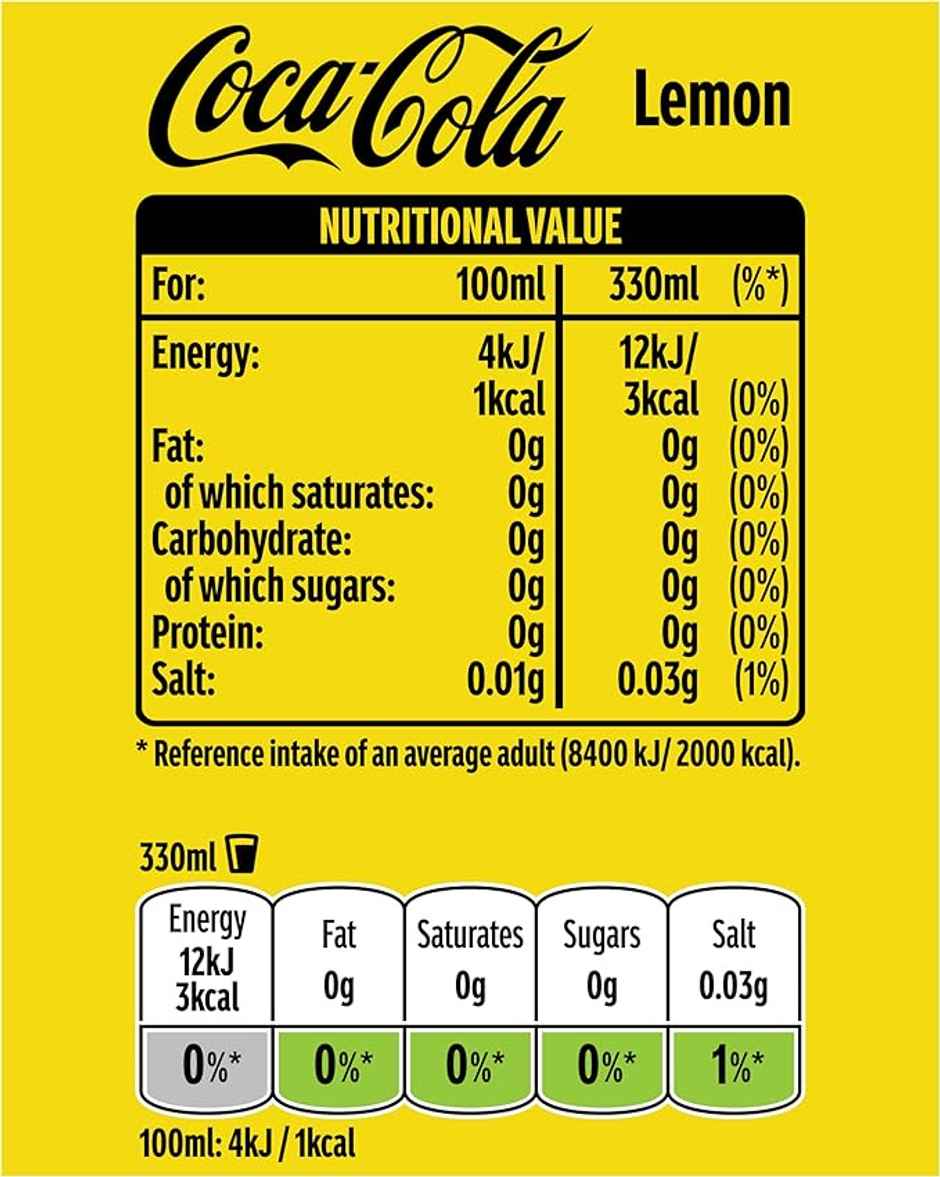 Coca-Cola Lemon Zero Sugar | Carbonated Soft Drink