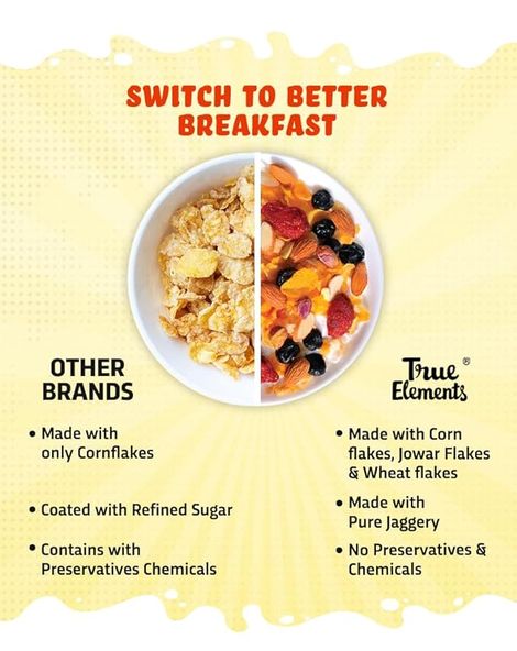 True Elements Corn Flakes Pro Millet Crunch