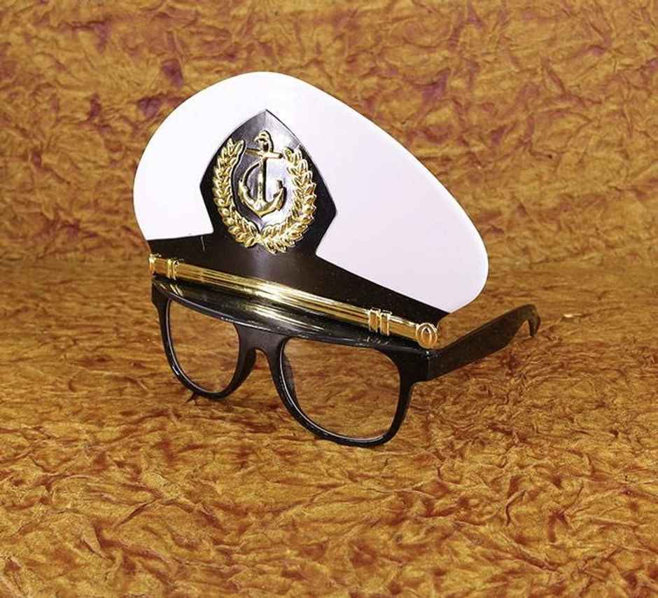 Captain Hat Glasses | Chrome