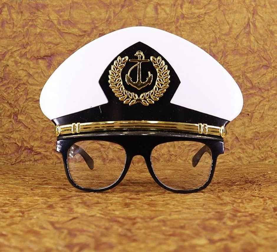 Captain Hat Glasses | Chrome