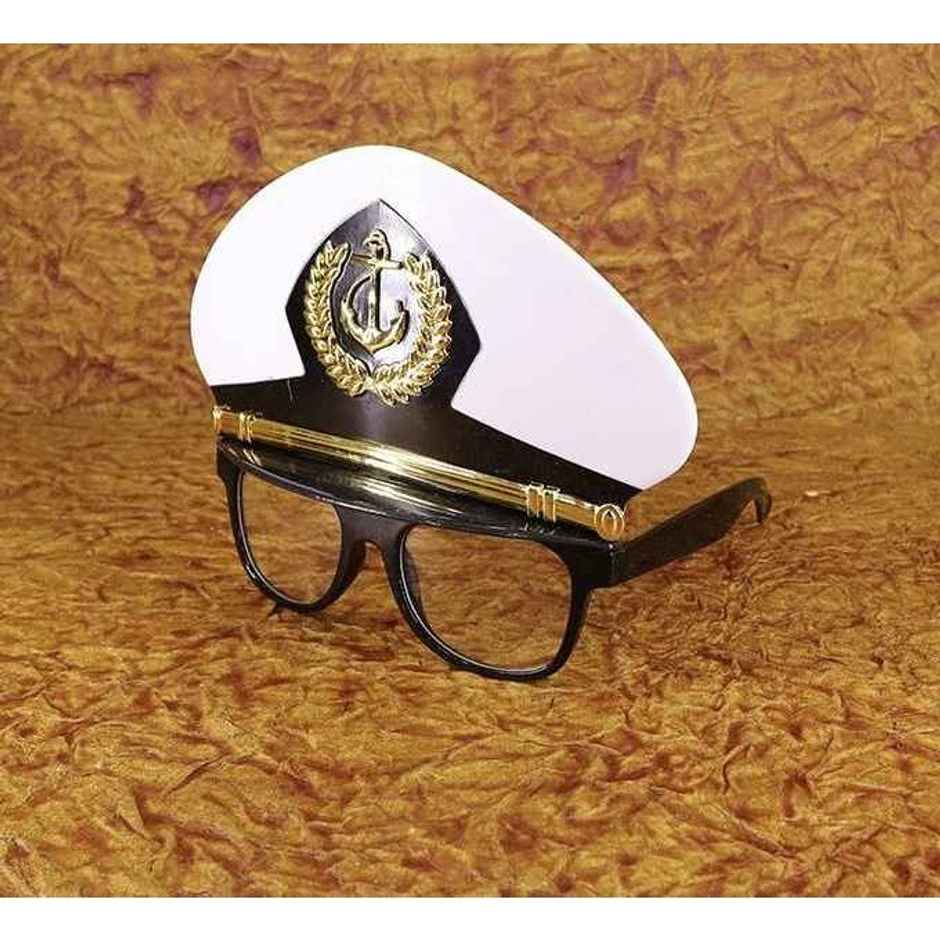 Captain Hat Glasses | Chrome