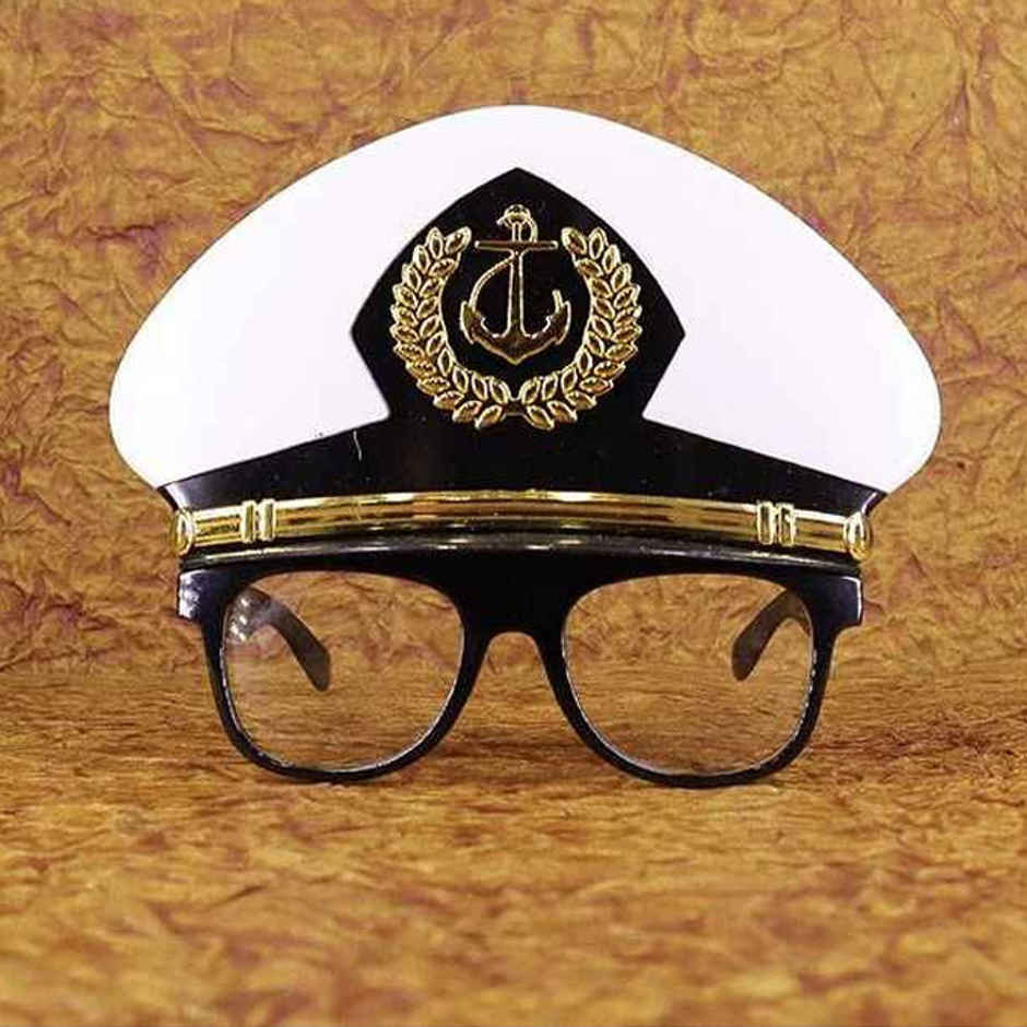 Captain Hat Glasses | Chrome