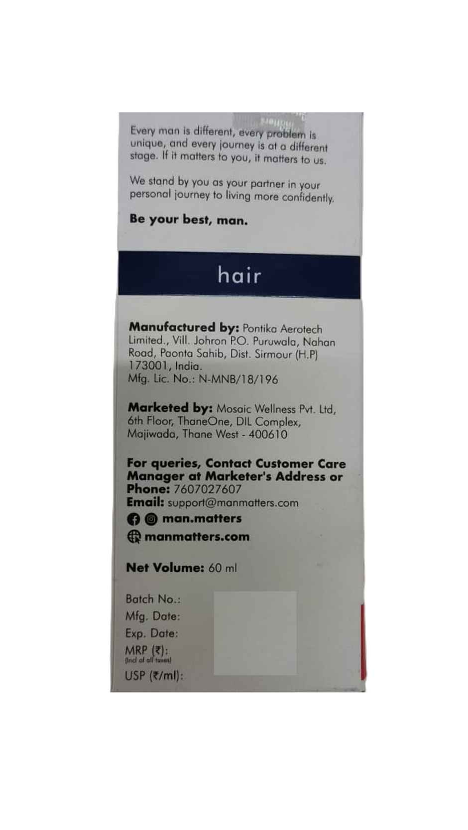 Man Matters Minoxifin Advance Hair Topical Solution