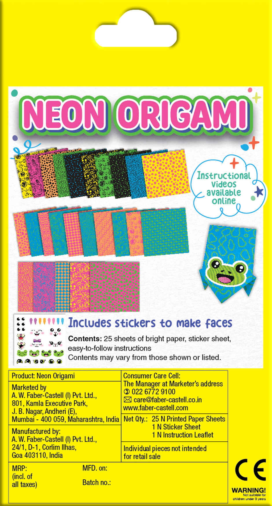 Creativity For Kids Neon Origami Mini Kit