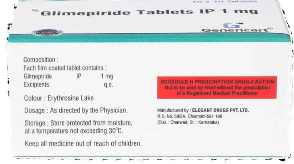 Genericart Glimepiride 1 Mg Tablet