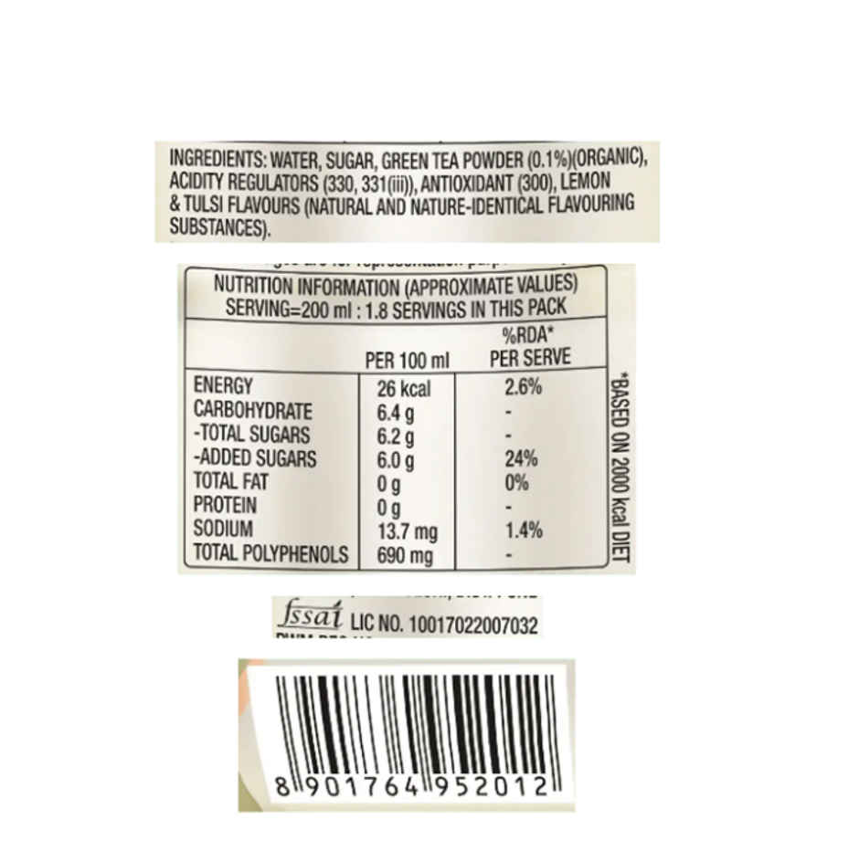 Honest Tea Organic Green Tea - Lemon Tulsi Flavoroured Tea