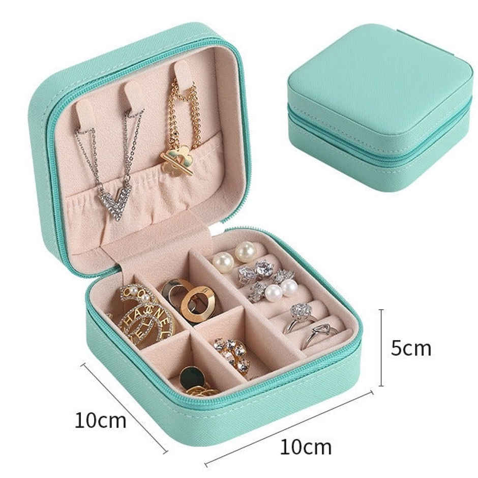 Just Lil Things Travel Jewelry Organizer Storage Box For Rings, Earrings, And Necklaces | Jltjk0017