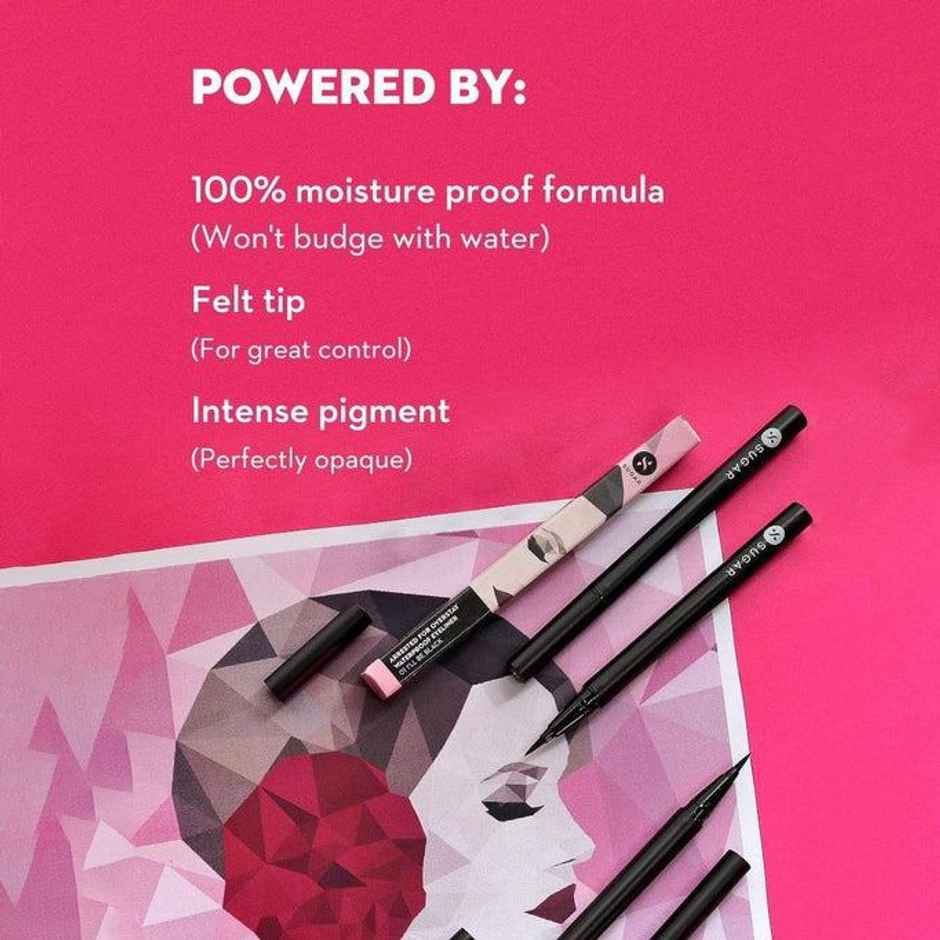 SUGAR Cosmetics Arrested For Overstay Waterproof Eyeliner- 01 I'll Be Black (Black)