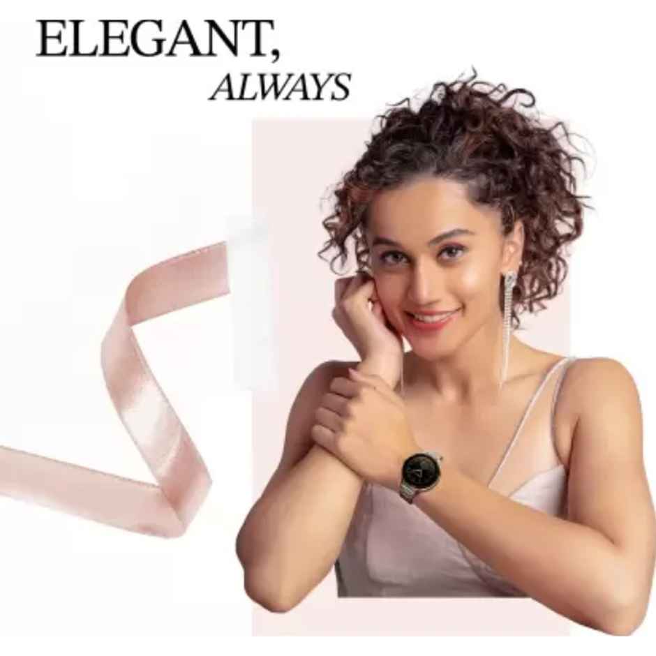 Noise Grace Women's Collection 1.1 AMOLED Display with Diamond Cut Metal Dial - Rose Gold