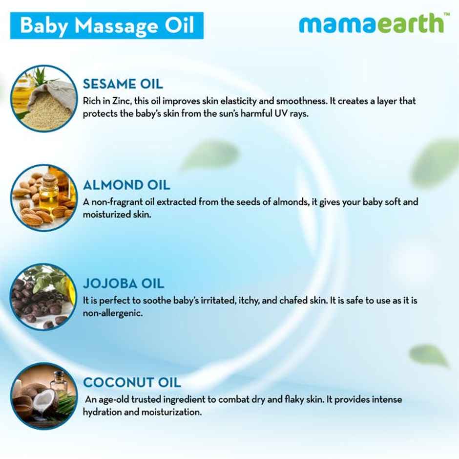 Mamaearth Soothing Baby Massage Oil, With Sesame, Almond & Jojoba Oil