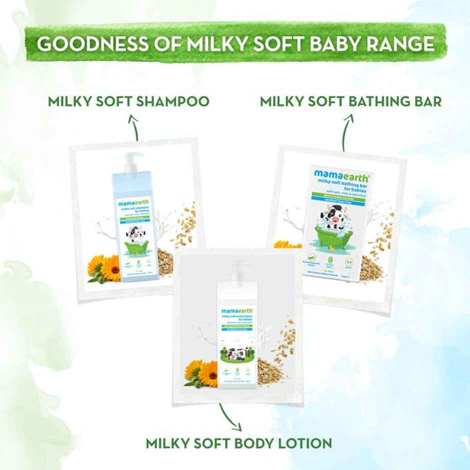 Mamaearth Milky Soft Bathing Bar For Babies With Oats, Milk & Calendula