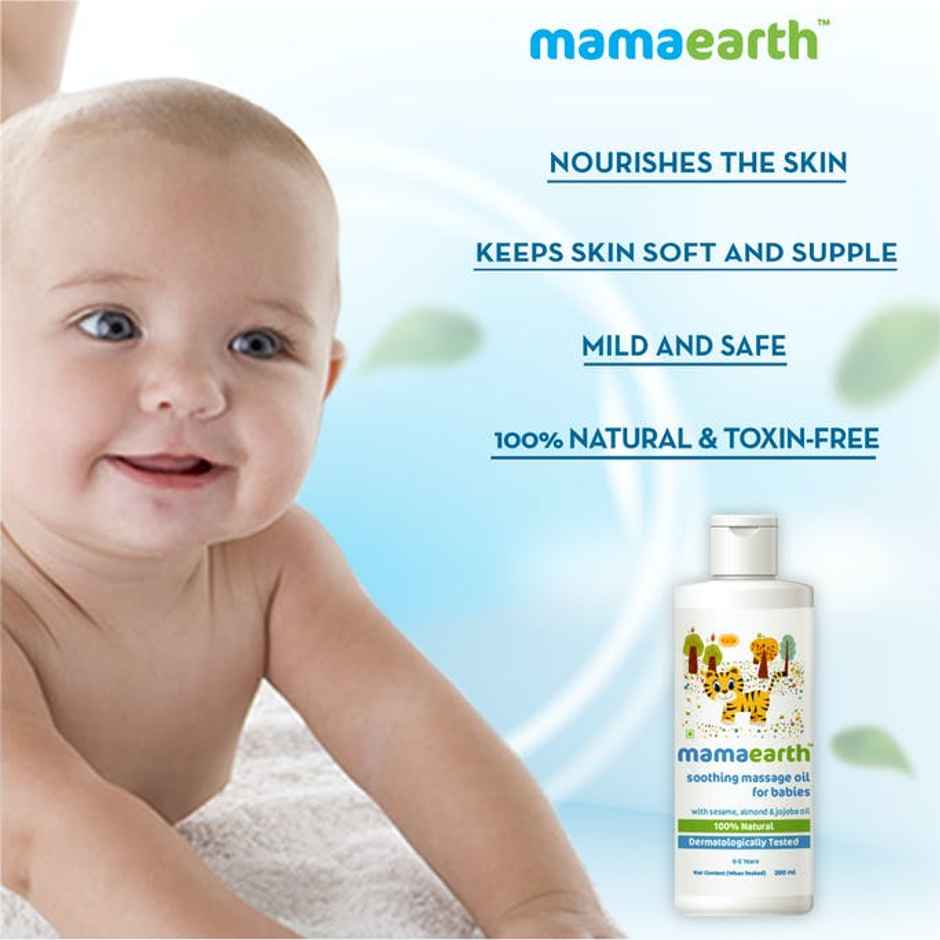 Mamaearth Soothing Baby Massage Oil, With Sesame, Almond & Jojoba Oil