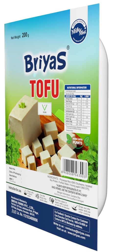 Milky Mist Briyas Tofu Paneer