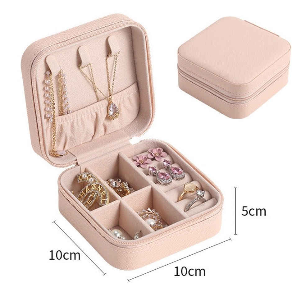 Just Lil Things Travel Jewelry Organizer Storage Box For Rings, Earrings, And Necklaces | Jltjk0015