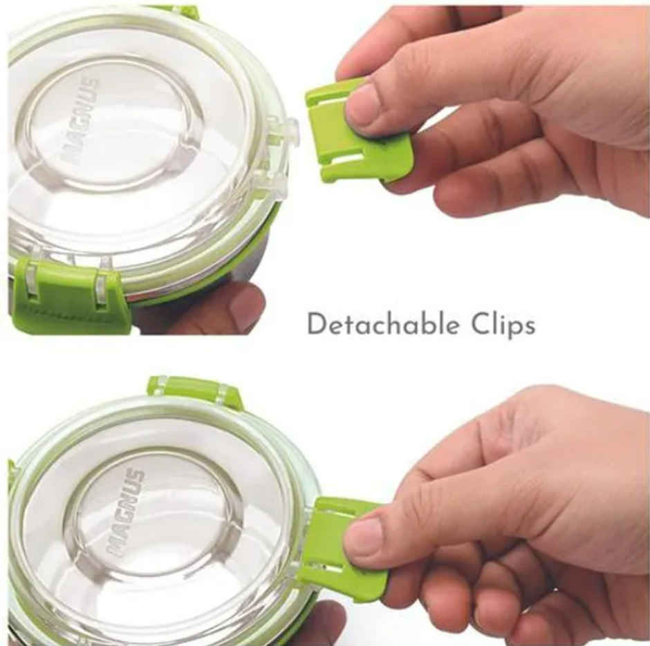 Magnus Klip Lock Stainless Steel Container- 100 Ml