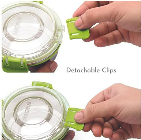 Magnus Klip Lock Stainless Steel Container- 300 Ml