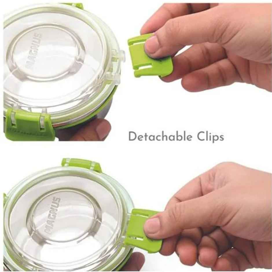 Magnus Klip Lock Stainless Steel Container- 300 ml
