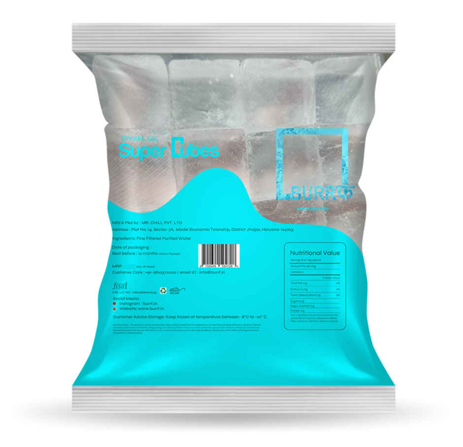 Burrf Sparkling Super Cubes Ice Cubes Combo
