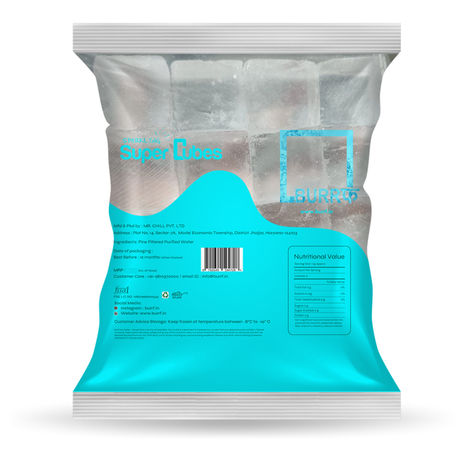 Burrf Super Cubes Ice Cubes (1kg) & Schweppes Indian Tonic Water (300ml) Combo