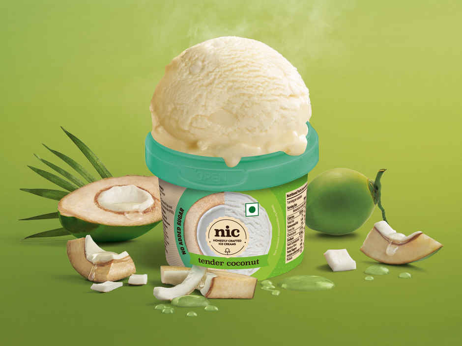 NIC Tender Coconut Ice Cream Cup | No Added Sugar Cups | Preservative Free | No Artificial Flavors