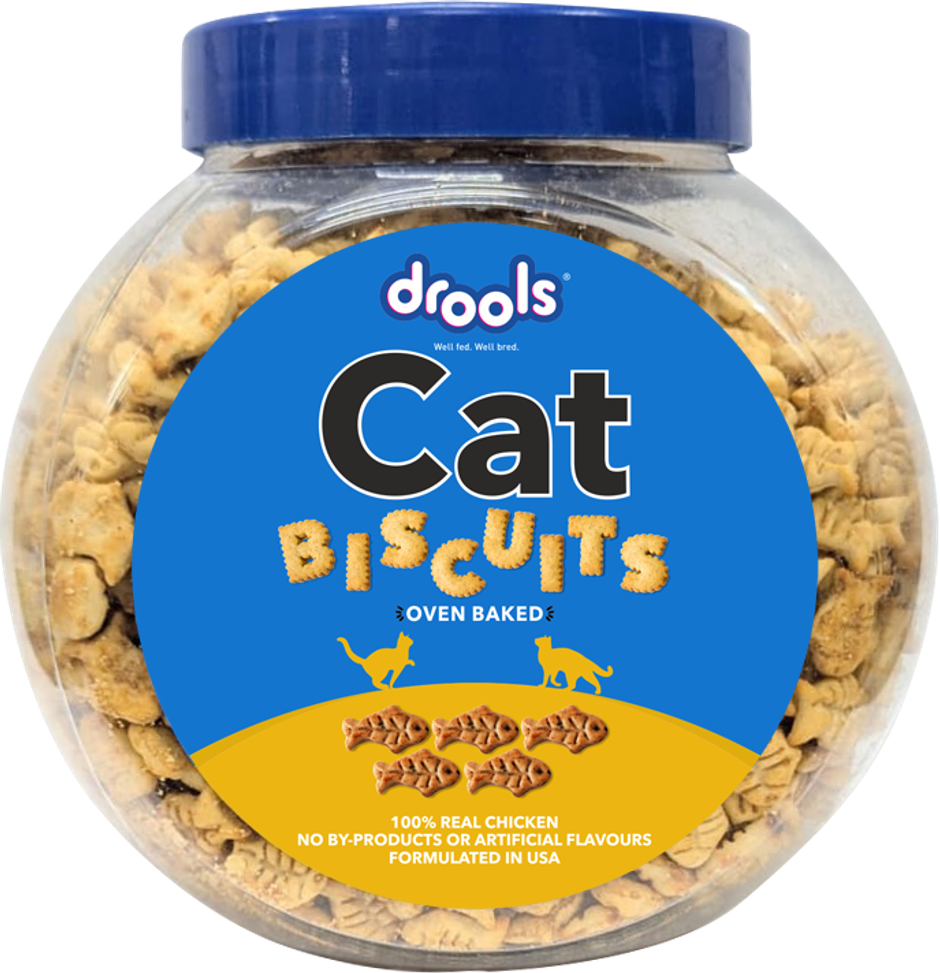 Drools Real Chicken Cat Biscuit Treats Jar