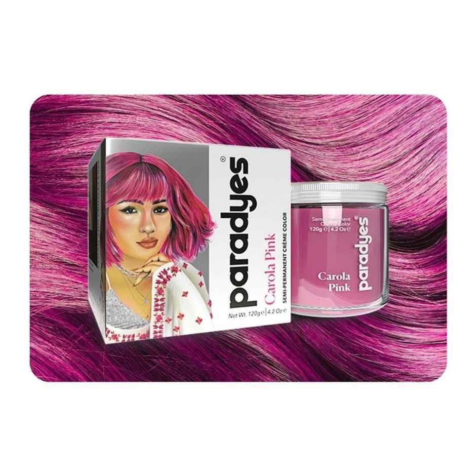 Paradyes Ammonia Free Semi-Permanent Hair Color Jar Only Carola Pink
