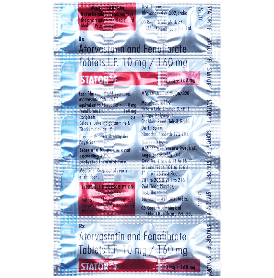 Stator F 160mg/10mg Tablet