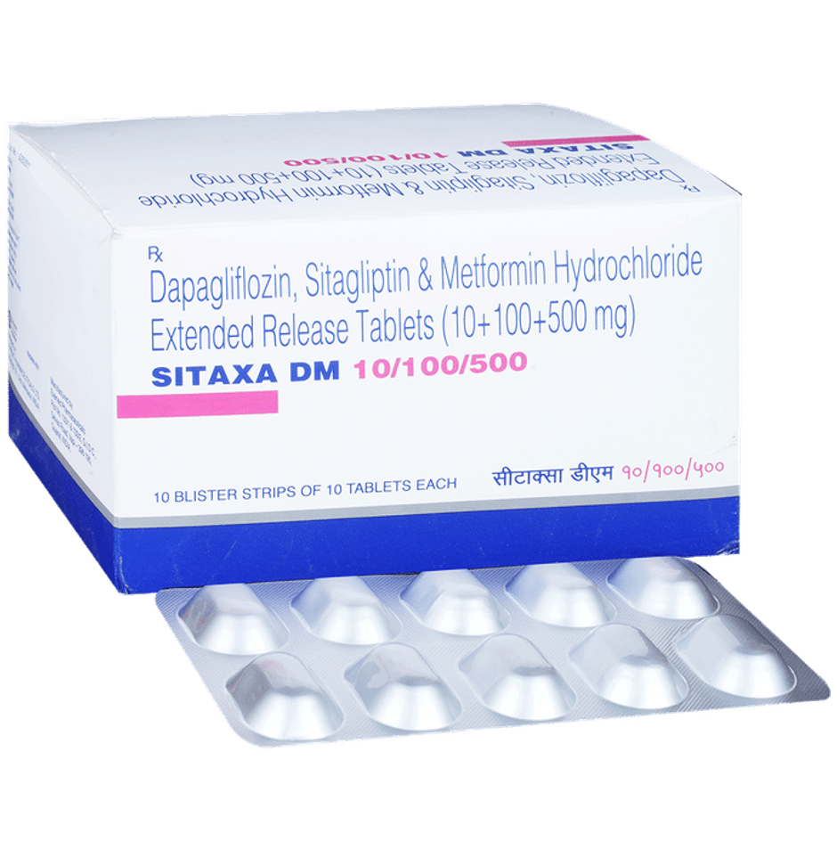 Sitaxa DM 10/100/500 Tablet ER