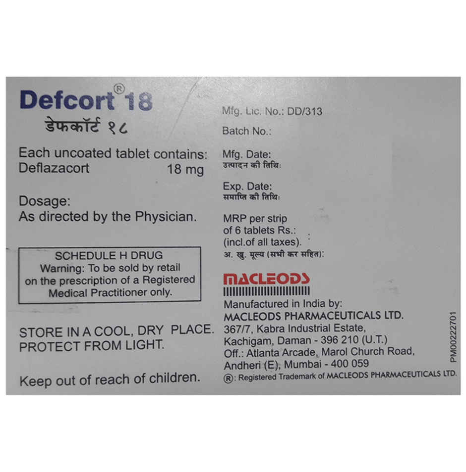 Defcort 18 Tablet