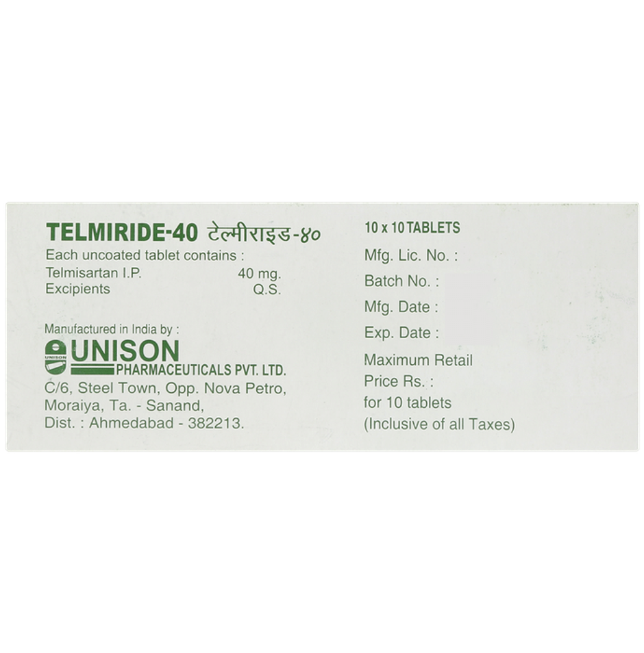 Telmiride-40 Tablet