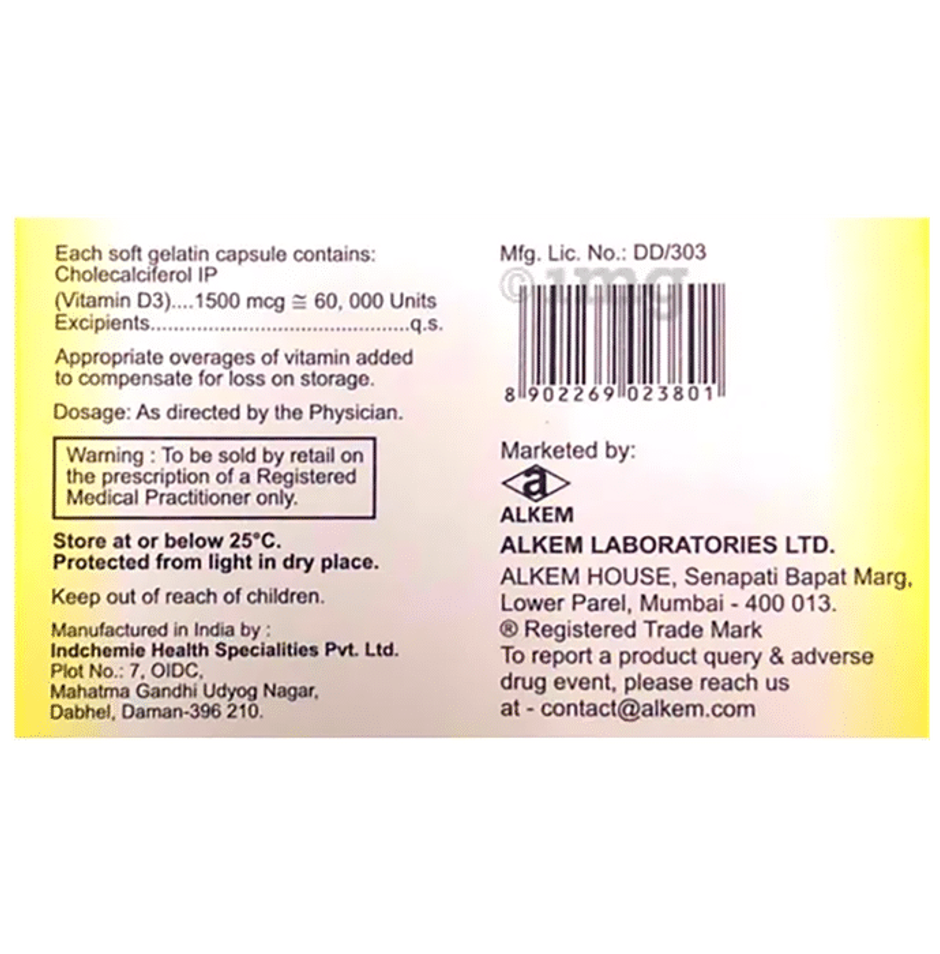 Uprise-D3 60 K Soft Gelatin Capsule