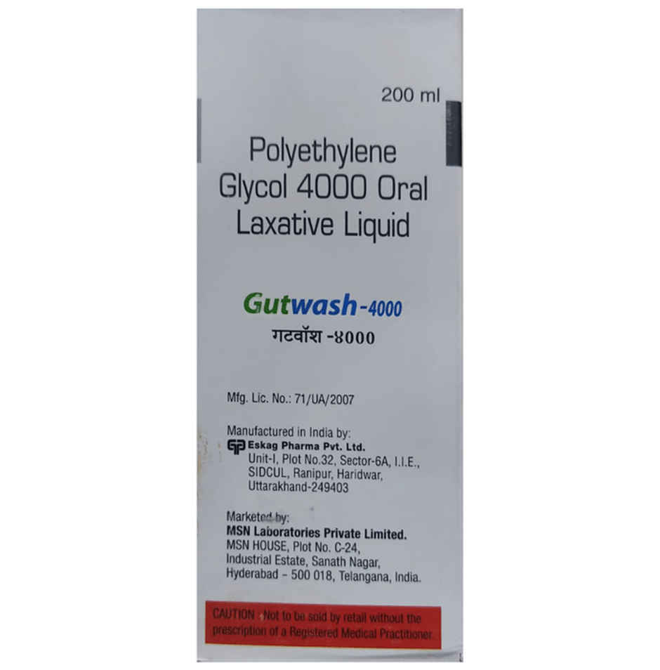 Gutwash-4000 Sugar Free Oral Liquid