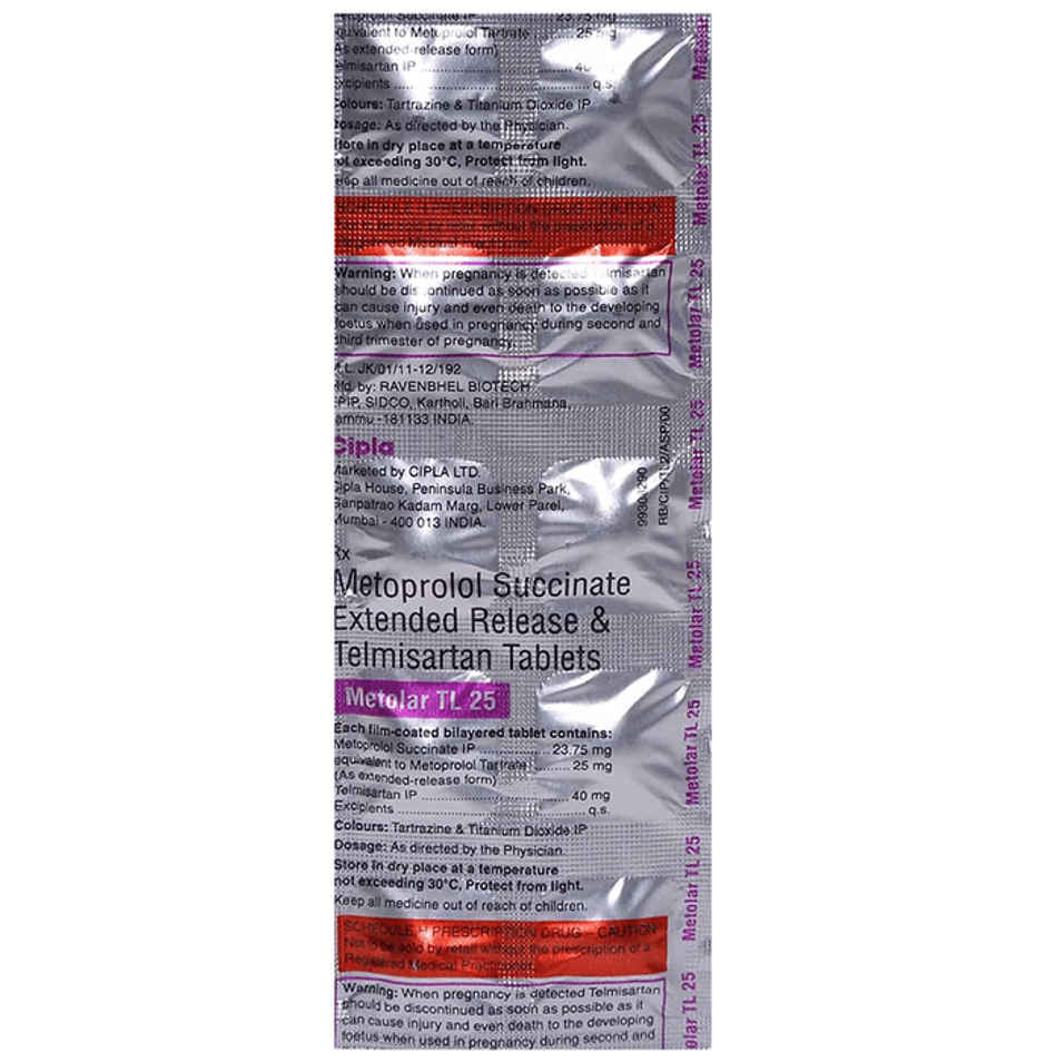 Metolar TL 25 Tablet