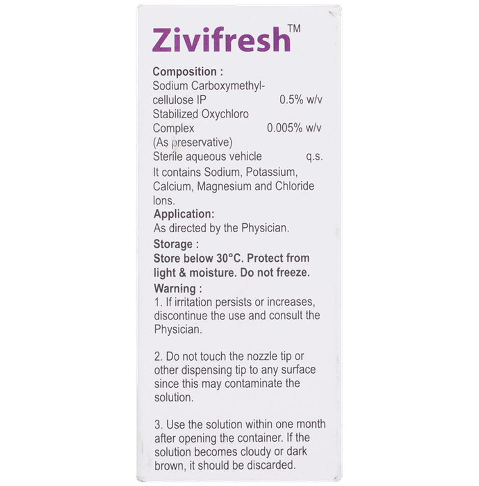 Zivifresh Lubricating Eye Drop