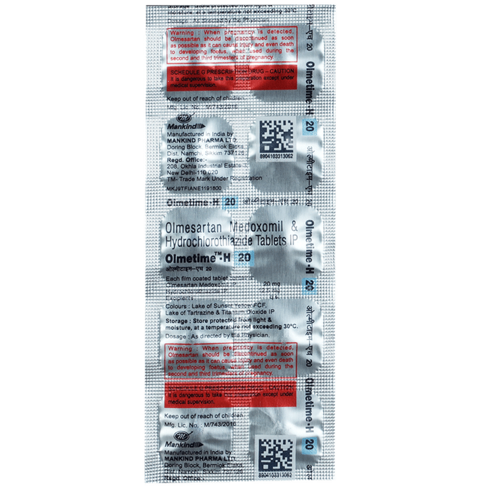 Olmetime-H 20 Tablet