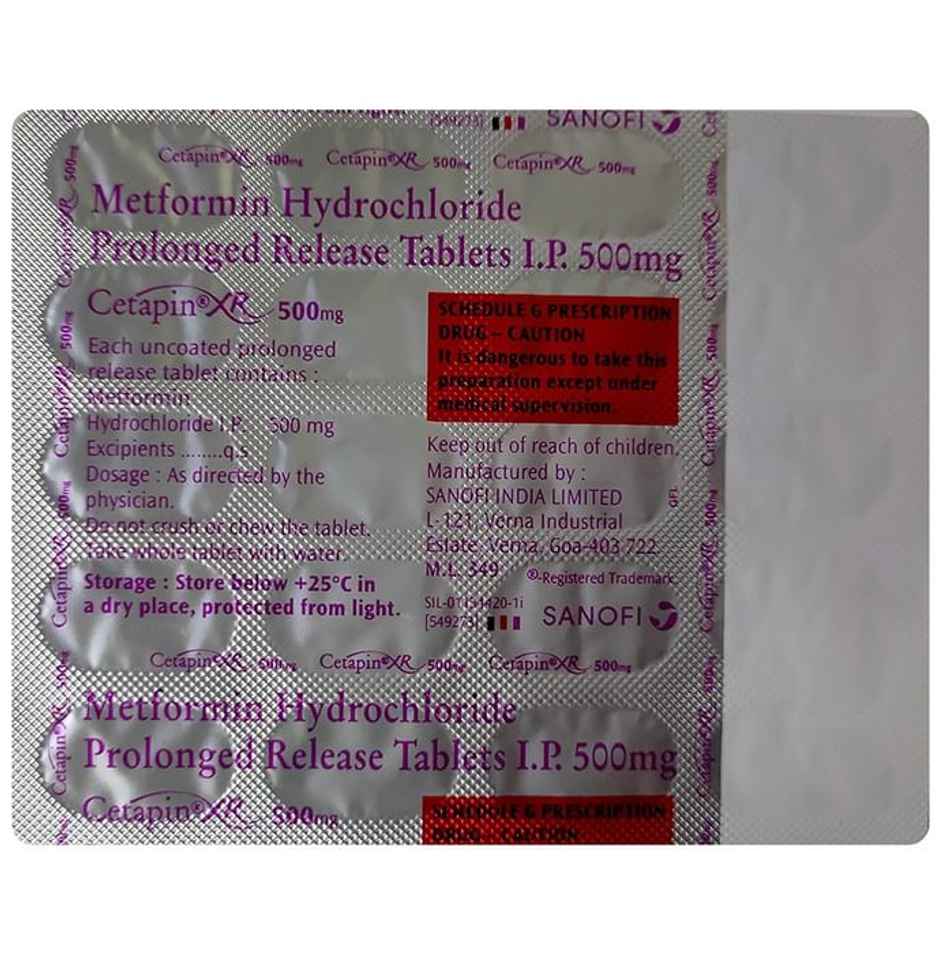 Cetapin XR 500mg Tablet PR