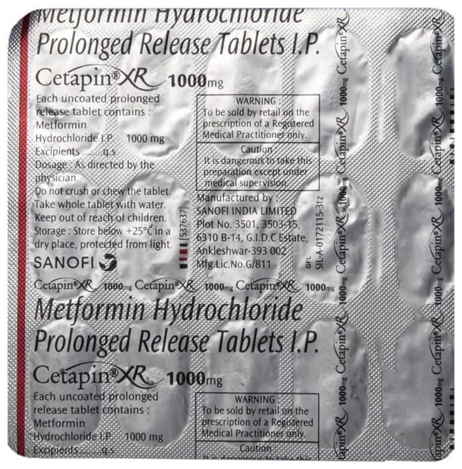 Cetapin XR 1000mg Tablet