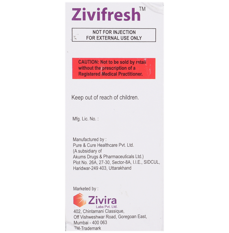 Zivifresh Lubricating Eye Drop
