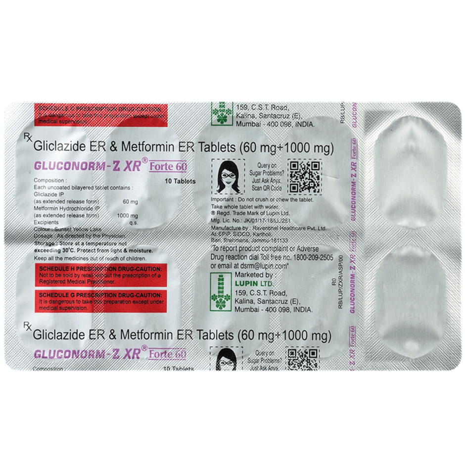 Gluconorm Z XR Forte 60 Tablet