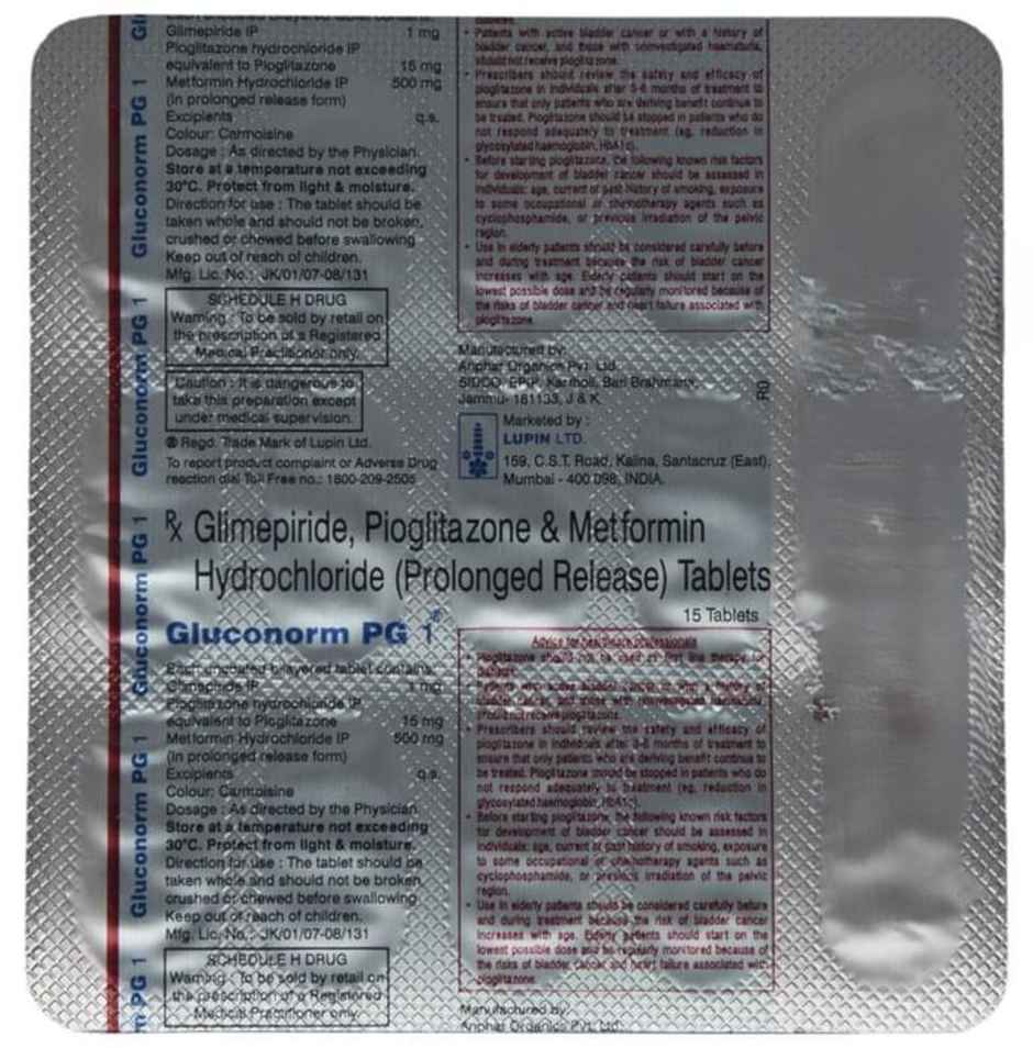 Gluconorm PG 1 Tablet PR