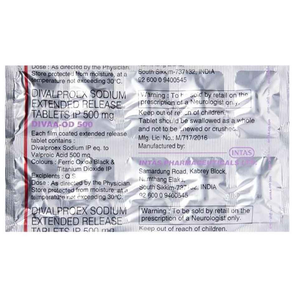 Divaa-OD 500 Tablet ER