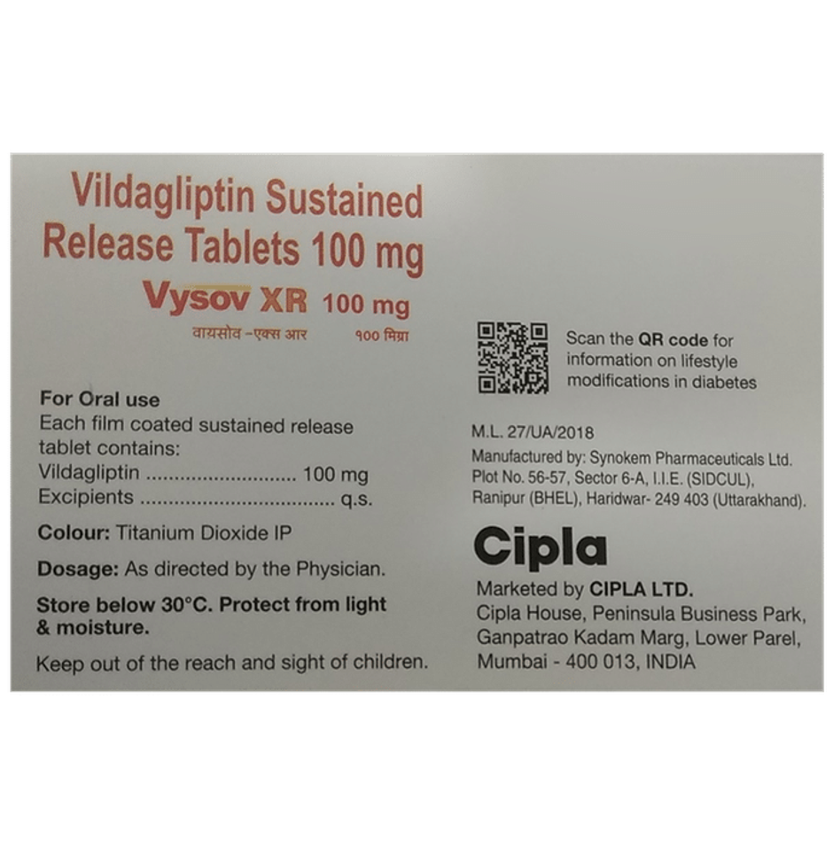 Vysov-XR 100mg Tablet SR