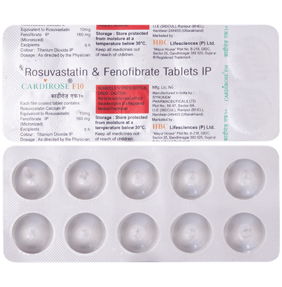Cardirose F 10 Tablet
