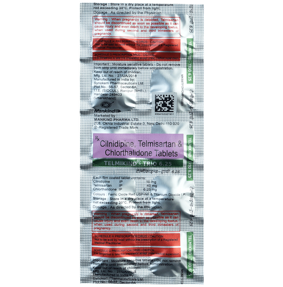 Telmikind-Trio 6.25 Tablet