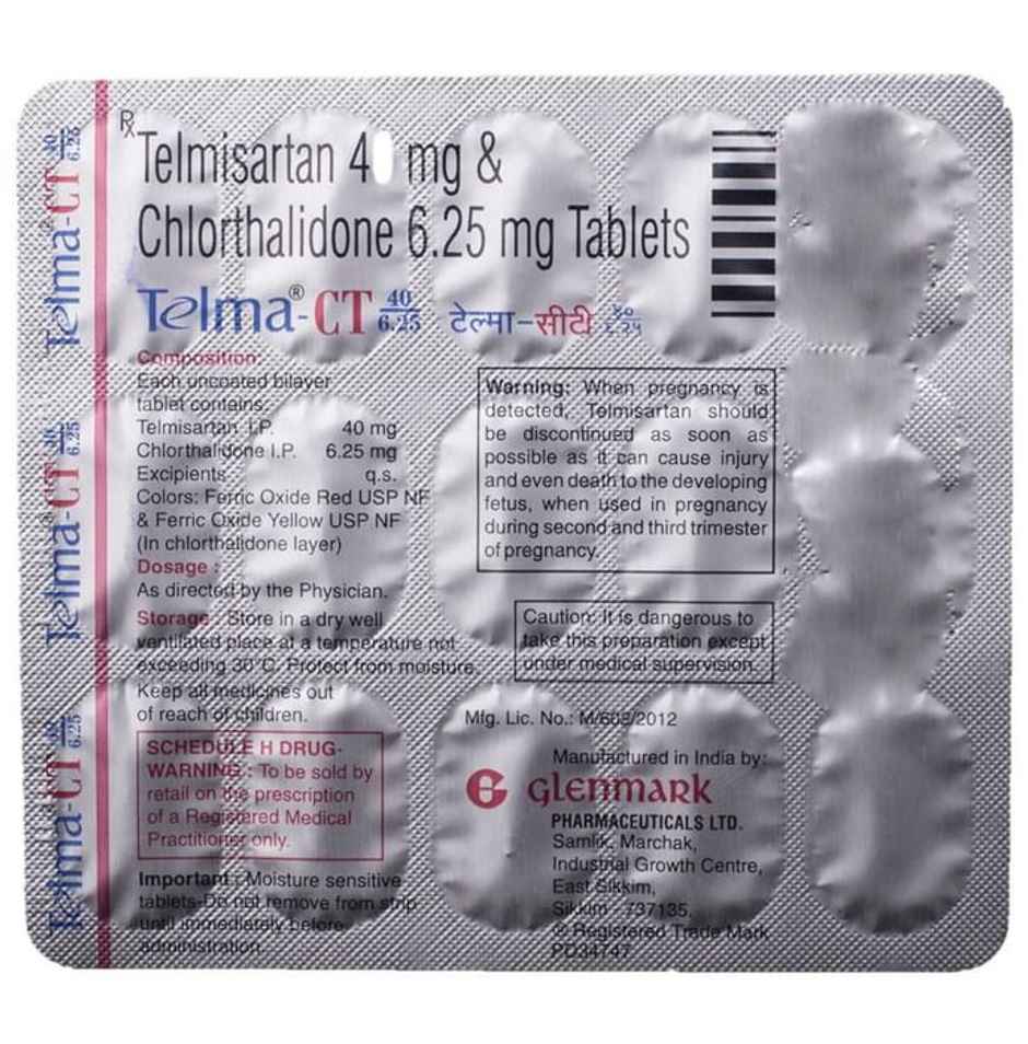 Telma-CT 40/6.25 Tablet