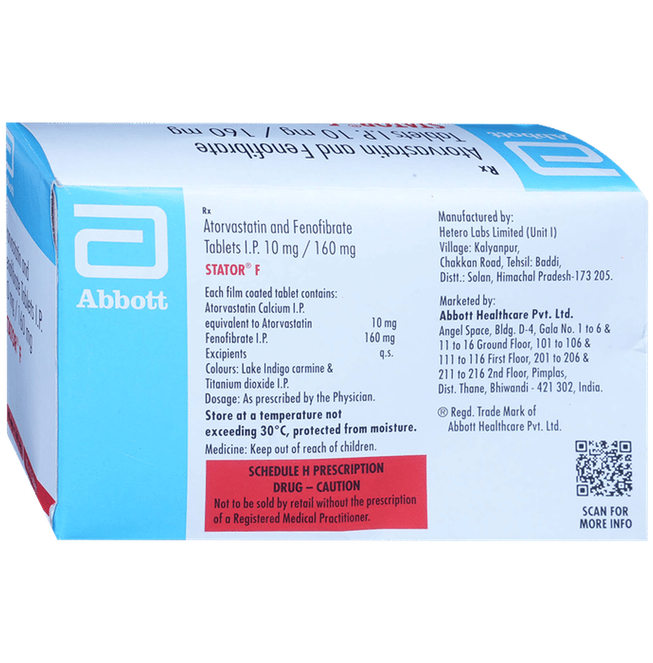 Stator F 160mg/10mg Tablet