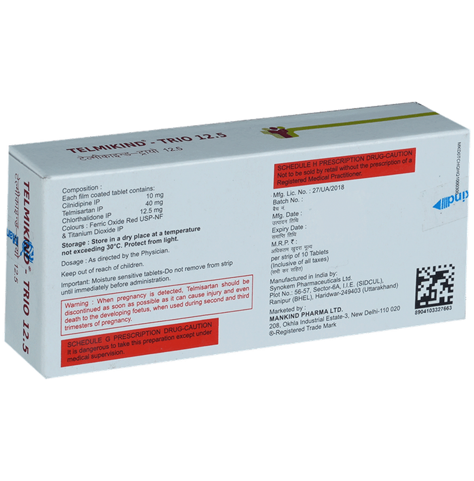 Telmikind-Trio 12.5 Tablet